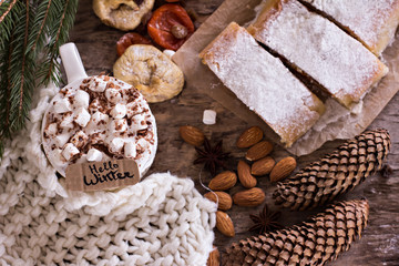 strudel with dried fruits