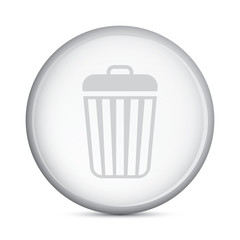 trash flat icon vector