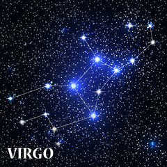 Symbol Virgo Zodiac Sign. Vector Illustration.