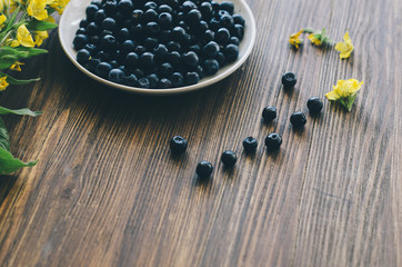 Obraz na płótnie Canvas Blueberries In Plate