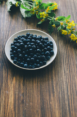 Blueberries In Plate