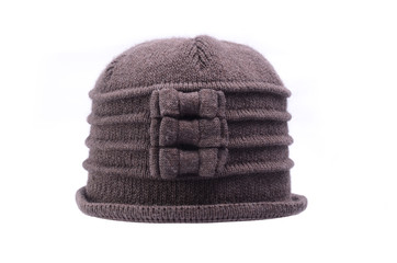 classic women's hat isolated on white