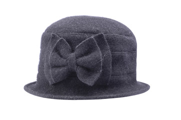 classic women's hat isolated on white