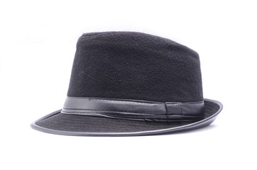 classic black hat isolated on white