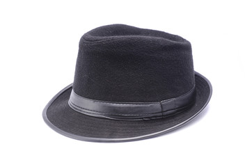 classic black hat isolated on white