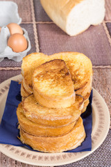French toast served on the plate