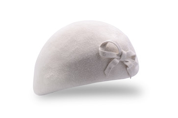 white beret isolated on white isolated