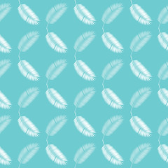 Palm Leaf Seamless Pattern Background. Vector Illustration.