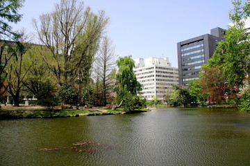 Obraz premium Spring of courtyard of former Hokkaido Government