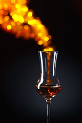 Glass of alcoholic drink