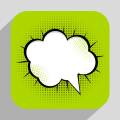 Speech Bubble Pop Art Background On Dot Background Vector Illust