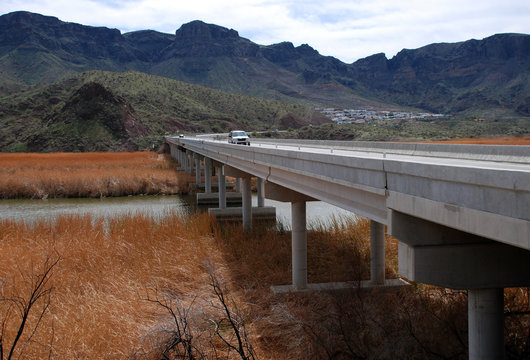 Bill Williams river valley near Parker Dam on the border of Arizona and California