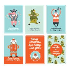 Christmas cards x-mas Santa Claus