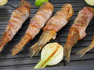 fried fishes herrings on plate