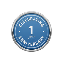 Celebrating anniversary 1 year badge