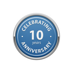 Celebrating anniversary 10 years badge 