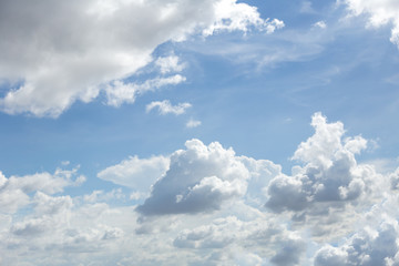 Blue sky with clouds.