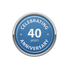 Celebrating anniversary 40 years badge 