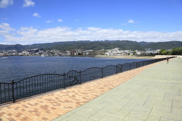芦屋川河口の風景
