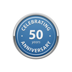 Celebrating anniversary 50 years badge 