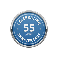 Celebrating anniversary 55 years badge  