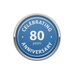 Celebrating anniversary 80 years badge