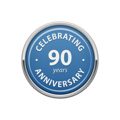 Celebrating anniversary 90 years badge  
