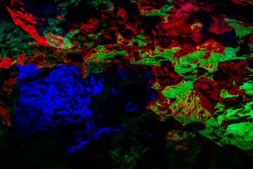 Colorful Karst Kungur Ice Cave, Ural, Russia