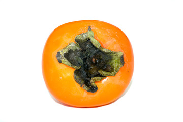 persimmon on a white