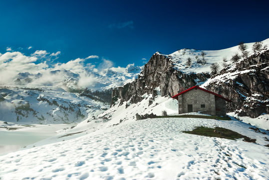 A cabin in the mountains of the Picos de Europa