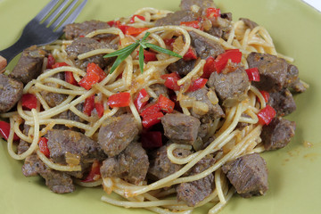 poêlée de boeuf et poivrons 01122016