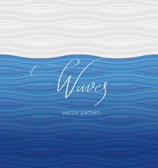 Pattern waves lettering - vector background