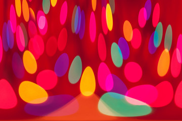 multi color Christmas light bokeh background