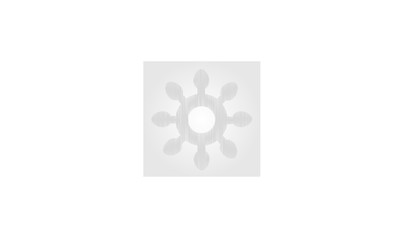 Icon of boat rudder on gray background