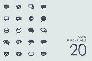 Set of speech bubble icons