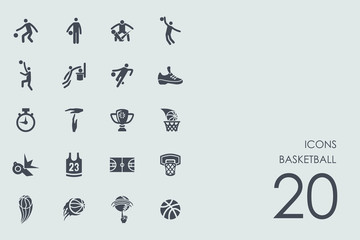 Set of basketball icons