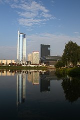 River Svisloch. Belarus, Minsk 