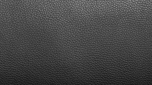 Black leather texture background for design with copy space for text or image.