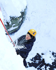 Ice climbing the North Caucasus.