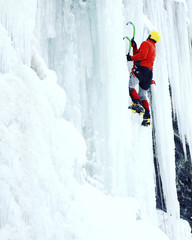 Ice climbing the North Caucasus.