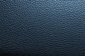 Deep blue leather texture background for design with copy space for text or image.