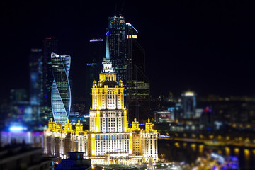 View of the city from a tall building