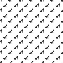Seamless background from shoes with high heels, vector illustration.