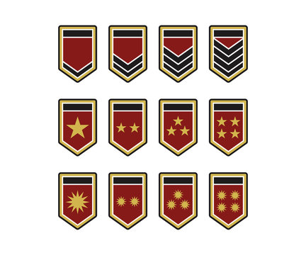 Army Shield Epaulets, Military Ranks and Insignia