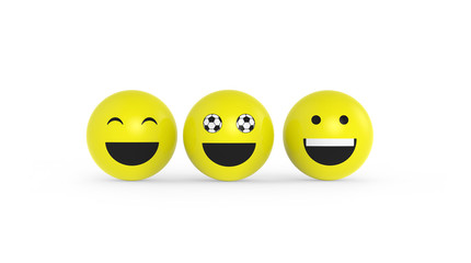 Smileys lieben Fußball