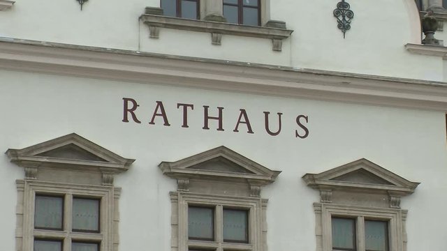 Aussenfassade beim Rathaus in Gleisdorf in der Oststeiermark