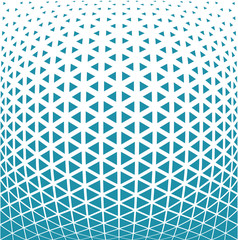 Abstract blue geometric triangle design halftone pattern