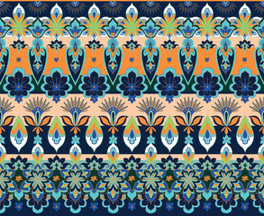 ethnic vector flower borders