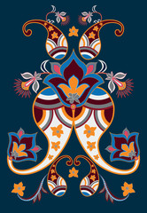 ethnic flower vector design elemnt