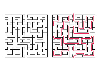 Vector labyrinth. Maze / Labyrinth with entry and exit.